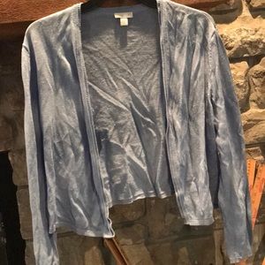 Jjill cropped linen/cotton shrug